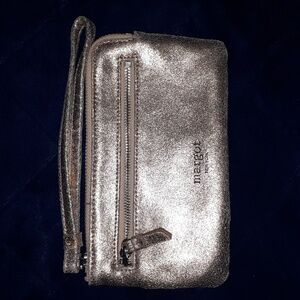 Margot leather card holder with wristlet